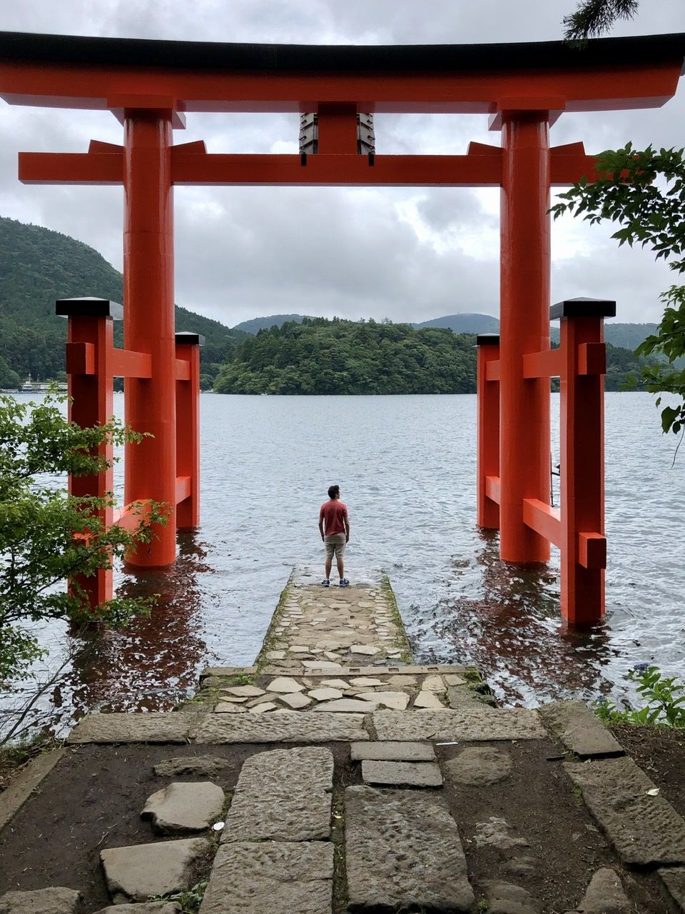 Peace gate over Lake Ashi