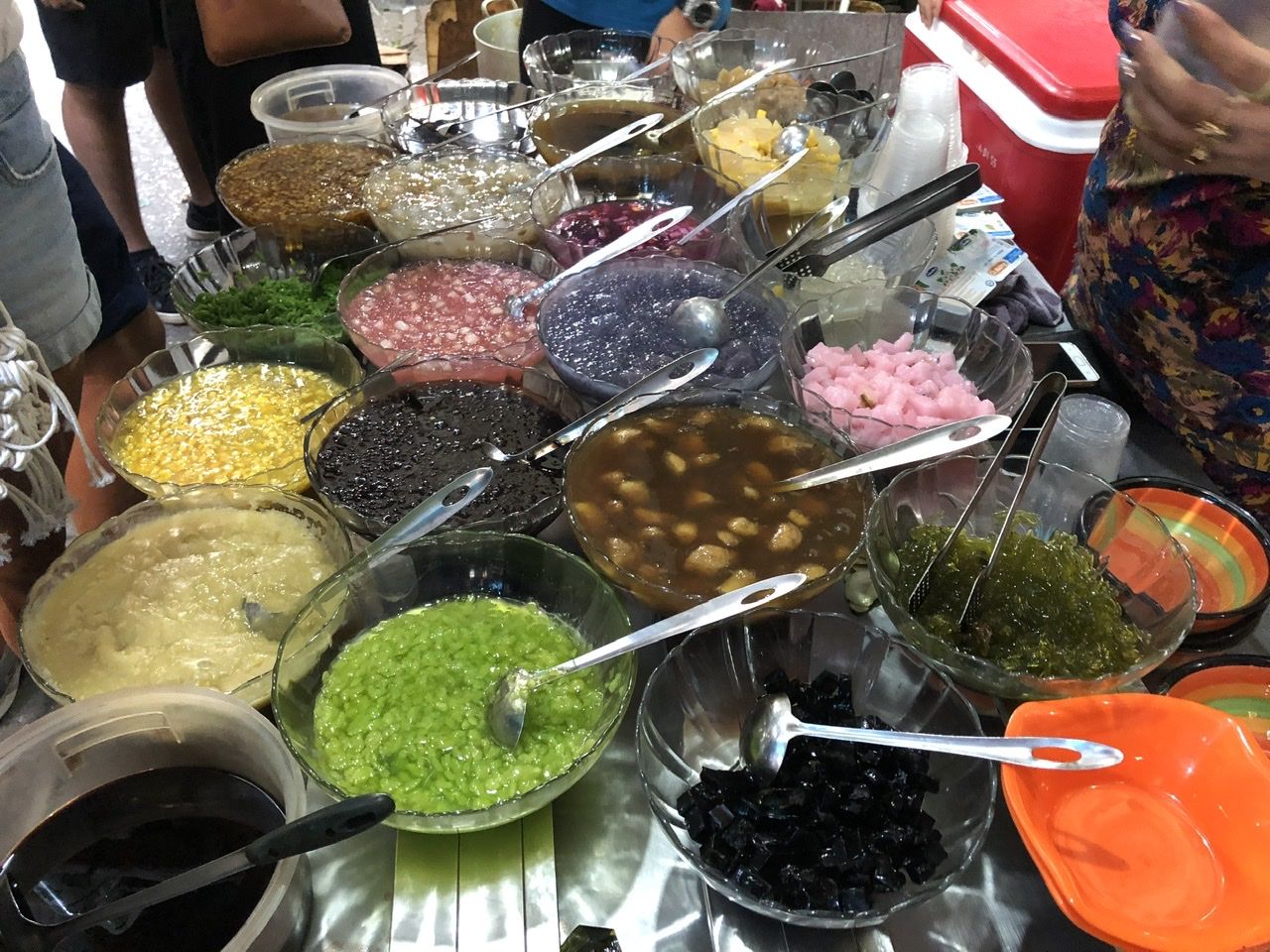 Colourful ingredients for sweet drinks